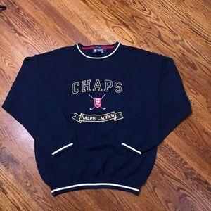 Vtg Chaps Ralph Lauren Embroidered knit sweater